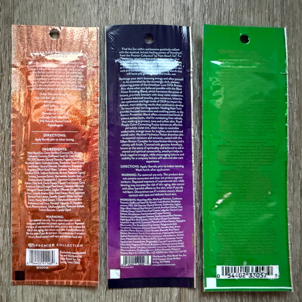 Palm Beach Tan PBT Premier Collection Indoor Tanning Lotion Trio Samples Bronzer - Picture 2 of 6